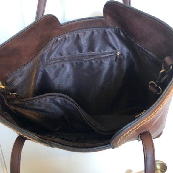 X5LP Brown Pleather Shoulder or Clutch Bag - Picture 5 of 7